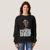 Sweatshirt Baseball Home Plate Drip Ice Cream Drip Baseball B (Devant entier)