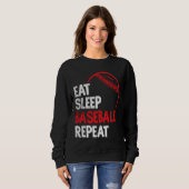 Sweatshirt Baseball Mange Sleep Baseball Répéter Le Ventilate (Devant entier)