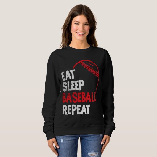 Sweatshirt Baseball Mange Sleep Baseball Répéter Le Ventilate (Devant entier)