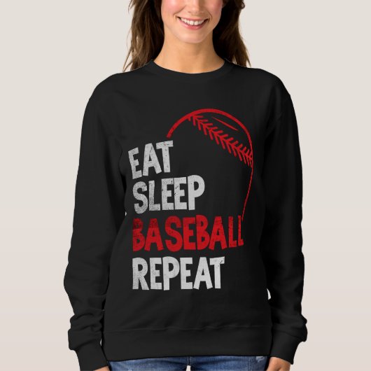Sweatshirt Baseball Mange Sleep Baseball Répéter Le Ventilate (Devant)