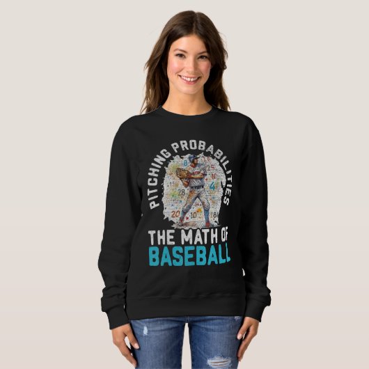 Sweatshirt Baseball Math Teacher Mathematician Sport Baseball (Devant entier)