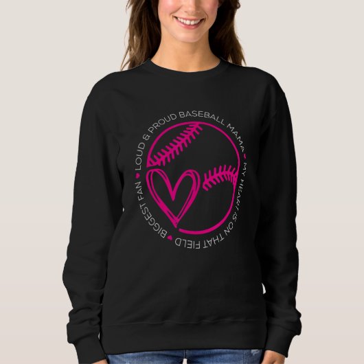 Sweatshirt Baseball Mom Baseball Player Baseball Mother 2 (Devant)
