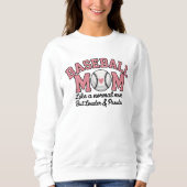 Sweatshirt Baseball Mom cute bright Pink text (Devant)