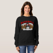 Sweatshirt Baseball Mom Messy Bun Cute Mother s Day Basketbal (Devant entier)