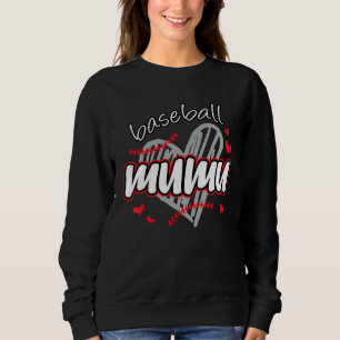 Sweatshirt Baseball MuMu  Sport Mignon Mère Grand-mère Famill
