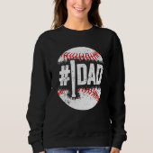 Sweatshirt Baseball Number One Daddy Son Baseball Father's Da (Devant)