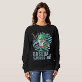 Sweatshirt Baseball Saurus Rex for Kids Future Baseball Playe (Devant entier)