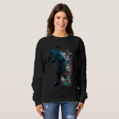 Sweatshirt Baseball silhouette player variegated colors desi (Devant entier)