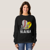 Sweatshirt Baseball Softball Ball Heart Nana Mother s Day (Devant entier)