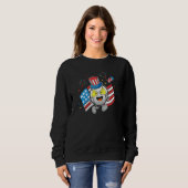 Sweatshirt Baseball Uncle Sam Griddy Dance 4th of July (Devant entier)