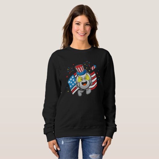 Sweatshirt Baseball Uncle Sam Griddy Dance 4th of July (Devant entier)