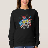 Sweatshirt Baseball Uncle Sam Griddy Dance 4th of July (Devant)
