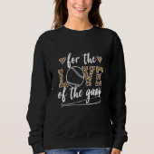 Sweatshirt Baseball Womens Leopard Pattern Softball Baseball  (Devant)