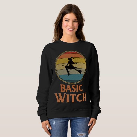 Sweatshirt Basic Witch Halloween Womens Halloween Costume (Devant entier)
