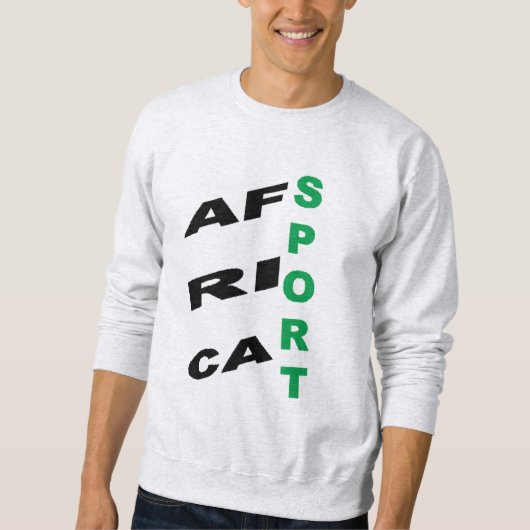 Sweatshirt basique pour hommes gris DESIGN AFRIQU (Devant)