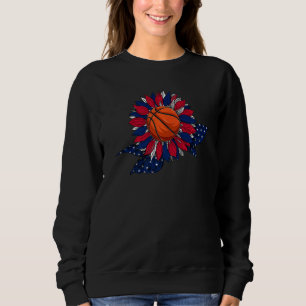 Sweatshirt Basket Ball & Sunflower Drapeau Américain 4e De J
