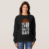 Sweatshirt Basket-ball Vintage 58 ans 58e anniversaire (Devant entier)