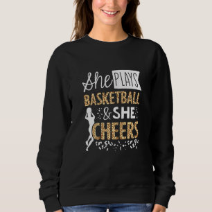 Sweatshirt Basketball Cheerle Fan Leopard Motifs Femmes Cheer