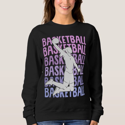 Sweatshirt Basketball Girl Women Kids (Devant)