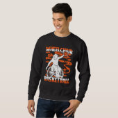 Sweatshirt Basketball Hoops Hooping Bball Baller Wheelchair B (Devant entier)