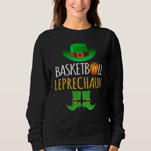 Sweatshirt Basketball Leprechaun Jour de la Saint Patrick Gar (Devant)