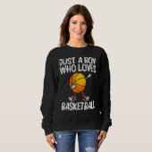 Sweatshirt Basketball Mignonne Pour Les Garçons Basketball En (Devant entier)