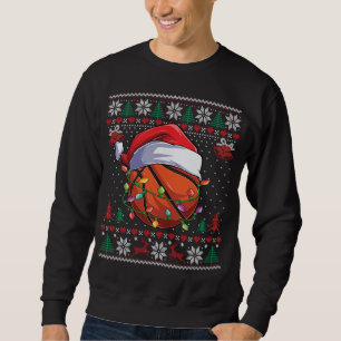 Sweatshirt Basketball Noël Douille moche Funny Sport Père Noë