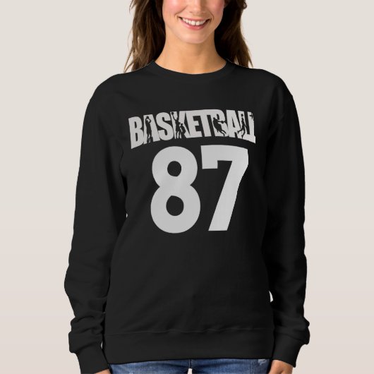 Sweatshirt Basketball Number 87 My Favorite Basketball Player (Devant)