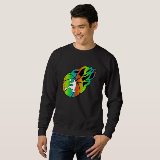 Sweatshirt Basketball with Flames (Devant entier)