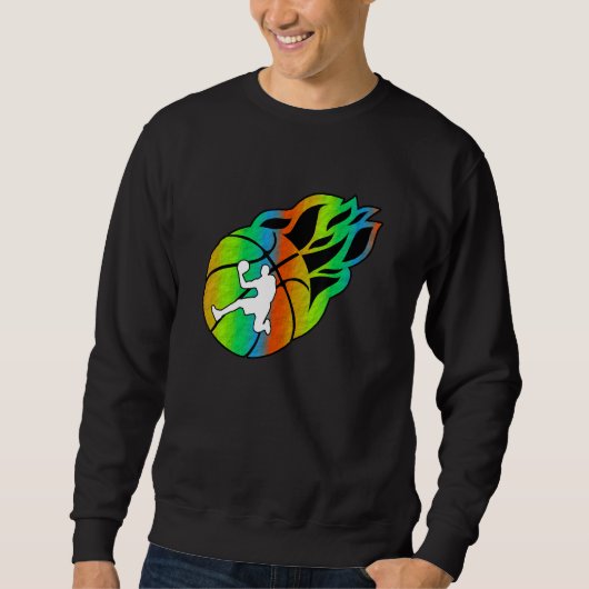 Sweatshirt Basketball with Flames (Devant)