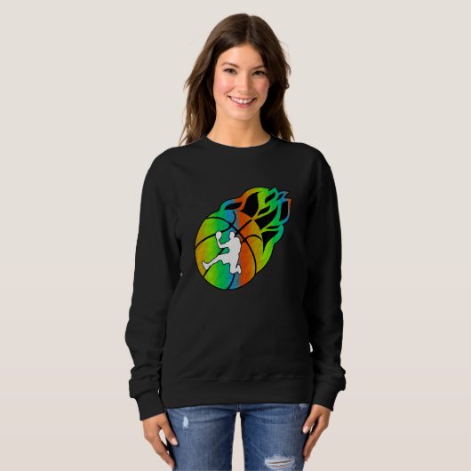 Sweatshirt Basketball with Flames (Devant entier)