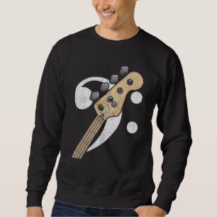 Sweatshirt Bass Clef Guitar Lecteur de basse