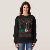 Sweatshirt Bass Guitar Ugly Christmas Sweater Guitar Player X (Devant entier)