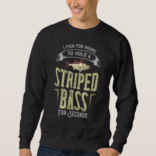 Sweatshirt Bass rayé Cadeau de pêche Rockfish Lures (Devant)