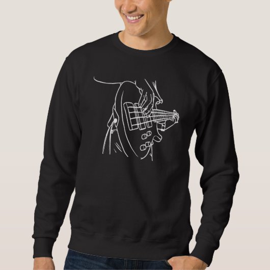 Sweatshirt Basse Guitare Musique Lecteur Guitariste Musicien (Devant)