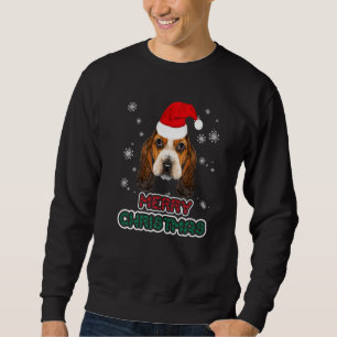 Sweatshirt Basset Hound À Santa Hat Noël Drôle Chien Noël