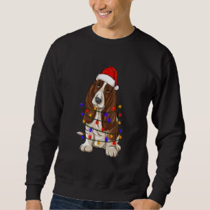 Sweatshirt Basset Hound Chien portant les lumières du Casquet