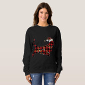 Sweatshirt Basset Hound Pajamas de buffle rouge à plaid X (Devant entier)