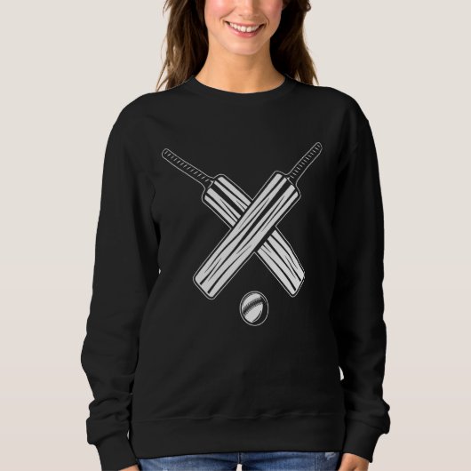 Sweatshirt Bat de cricket Casque de cricket Chaussures Maillo (Devant)
