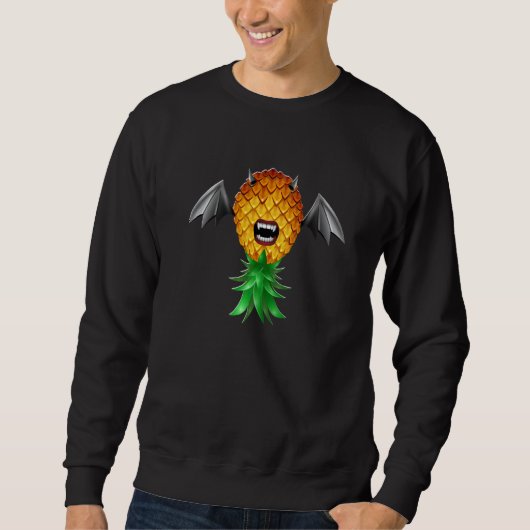 Sweatshirt Bat Wings Vampire Bite Swinger Upside Down Pineapp (Devant)