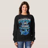 Sweatshirt Bateau 50e anniversaire Croisière 50 ans Capitaine (Devant entier)