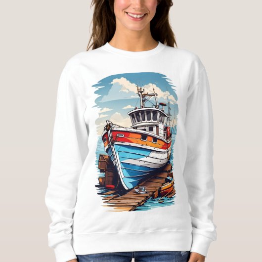 Sweatshirt Bateau de pêche (Devant)