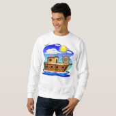Sweatshirt Bateau de pêche dessin animé (Devant entier)