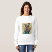 Sweatshirt bateau pirate avec perroquet (Devant entier)