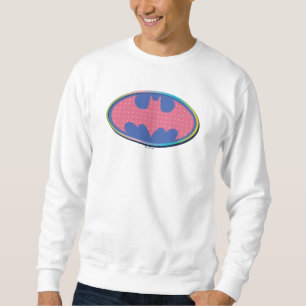 Sweatshirt Batman   Logo Pink Polka Dot