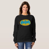 Sweatshirt Batman | Symbole Cyan Stripes (Devant entier)