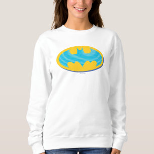 Sweatshirt Batman Symbole Cyan Stripes