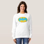 Sweatshirt Batman | Symbole Cyan Stripes (Devant entier)