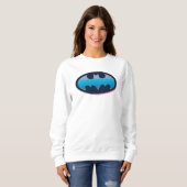 Sweatshirt Batman | Symbole rose et bleu (Devant entier)