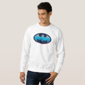 Sweatshirt Batman | Symbole rose et bleu (Devant entier)